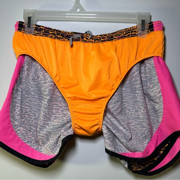 Nike Dri-Fit  Tempo Leopard Print Athletic Running Shorts with Pink Sides Medium - Picture 5 of 8